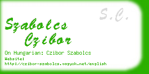 szabolcs czibor business card